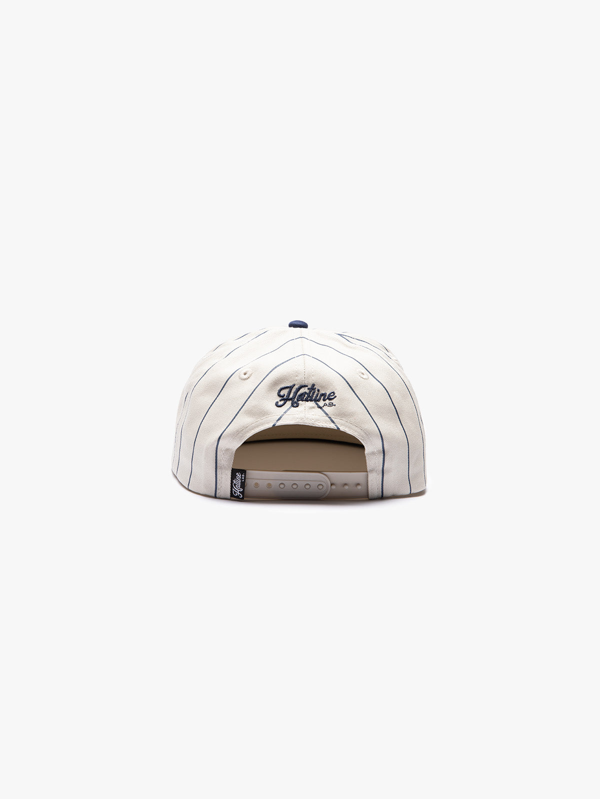 HERITAGE LOGO - 5-PANEL UNSTRUCTURED SNAPBACK - CREAM/BLUE STRIPED