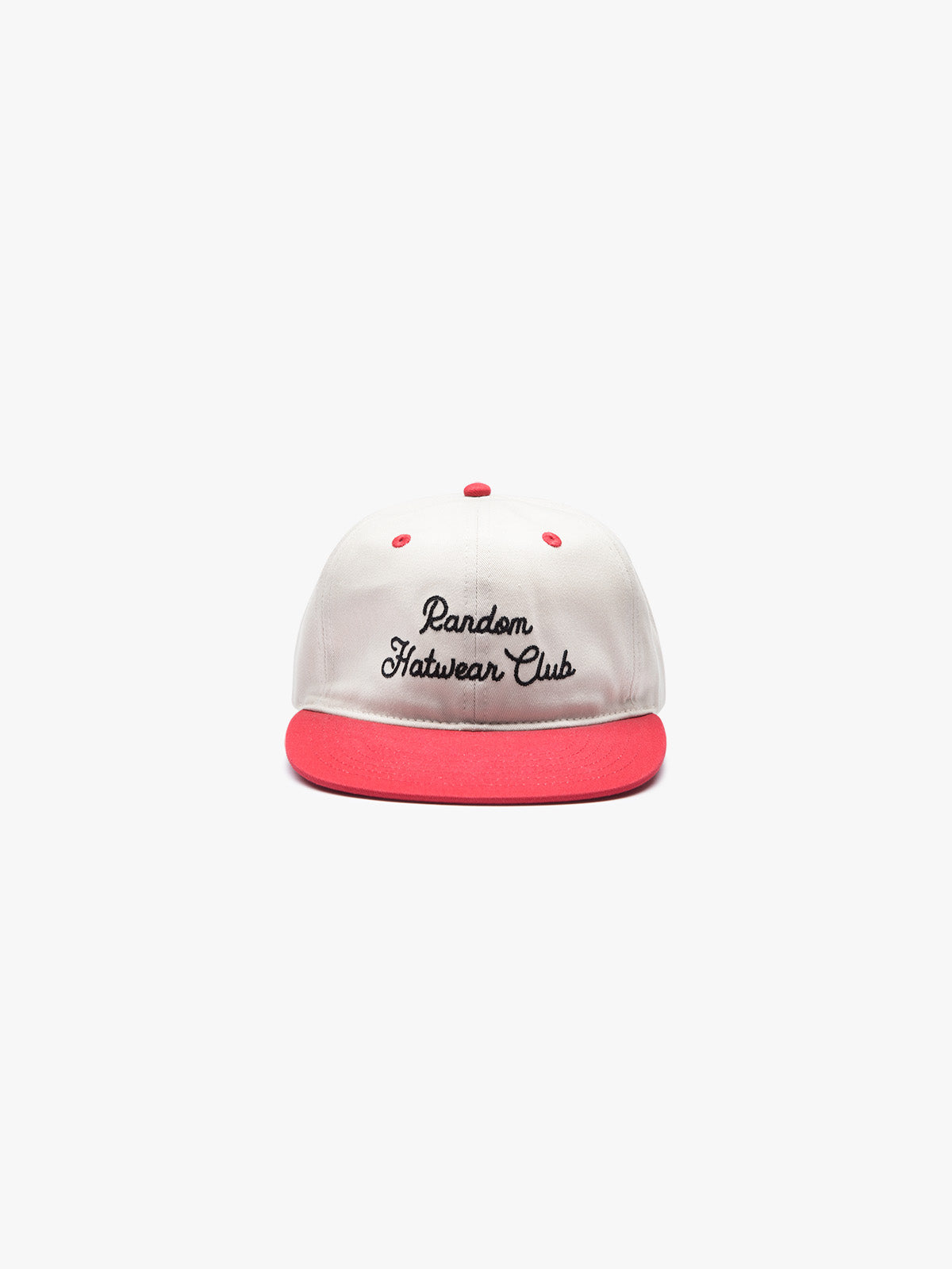 SOCIETY - 6-PANEL UNSTRUCTURED SNAPBACK - CREAM/RED