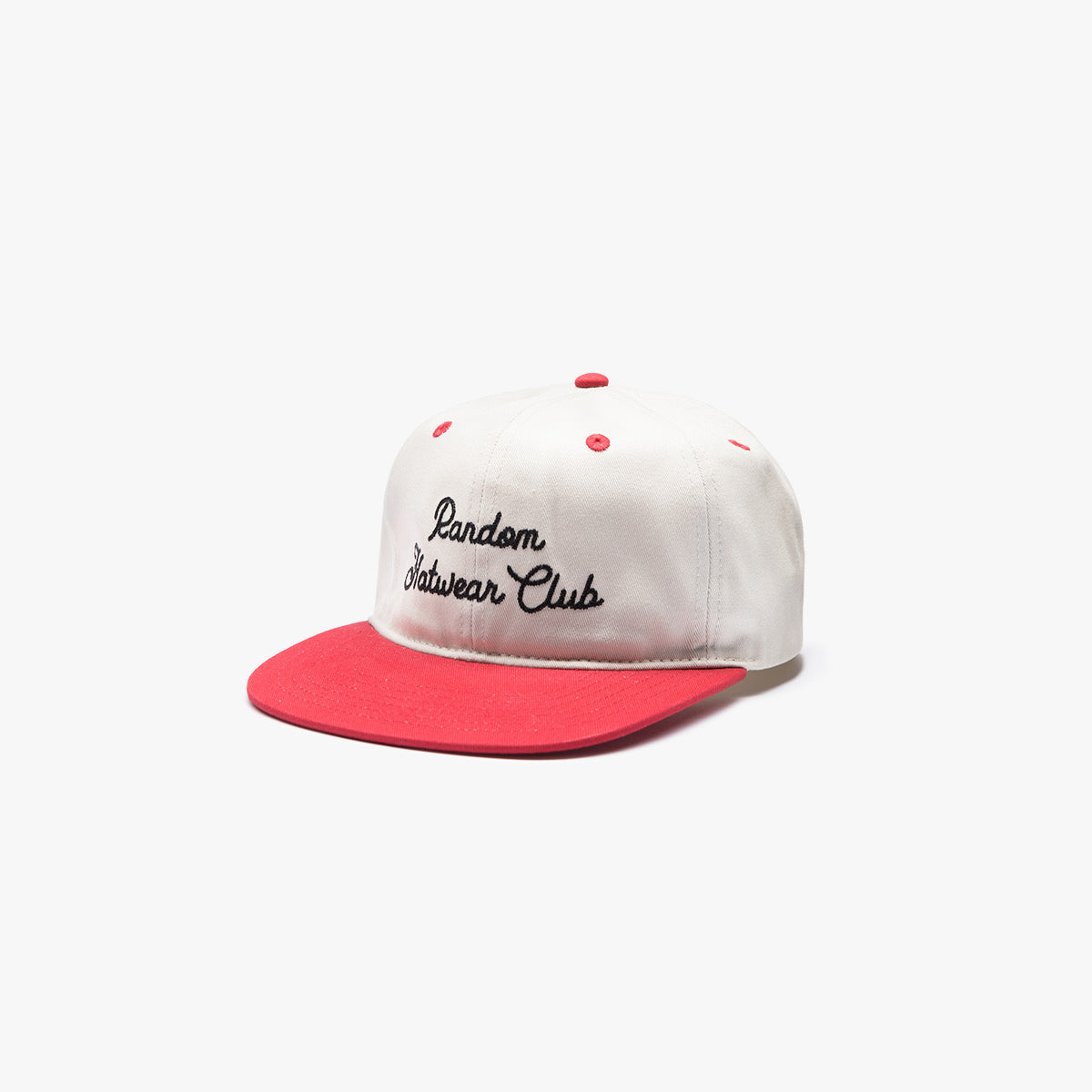 SOCIETY - 6-PANEL UNSTRUCTURED SNAPBACK - CREAM/RED