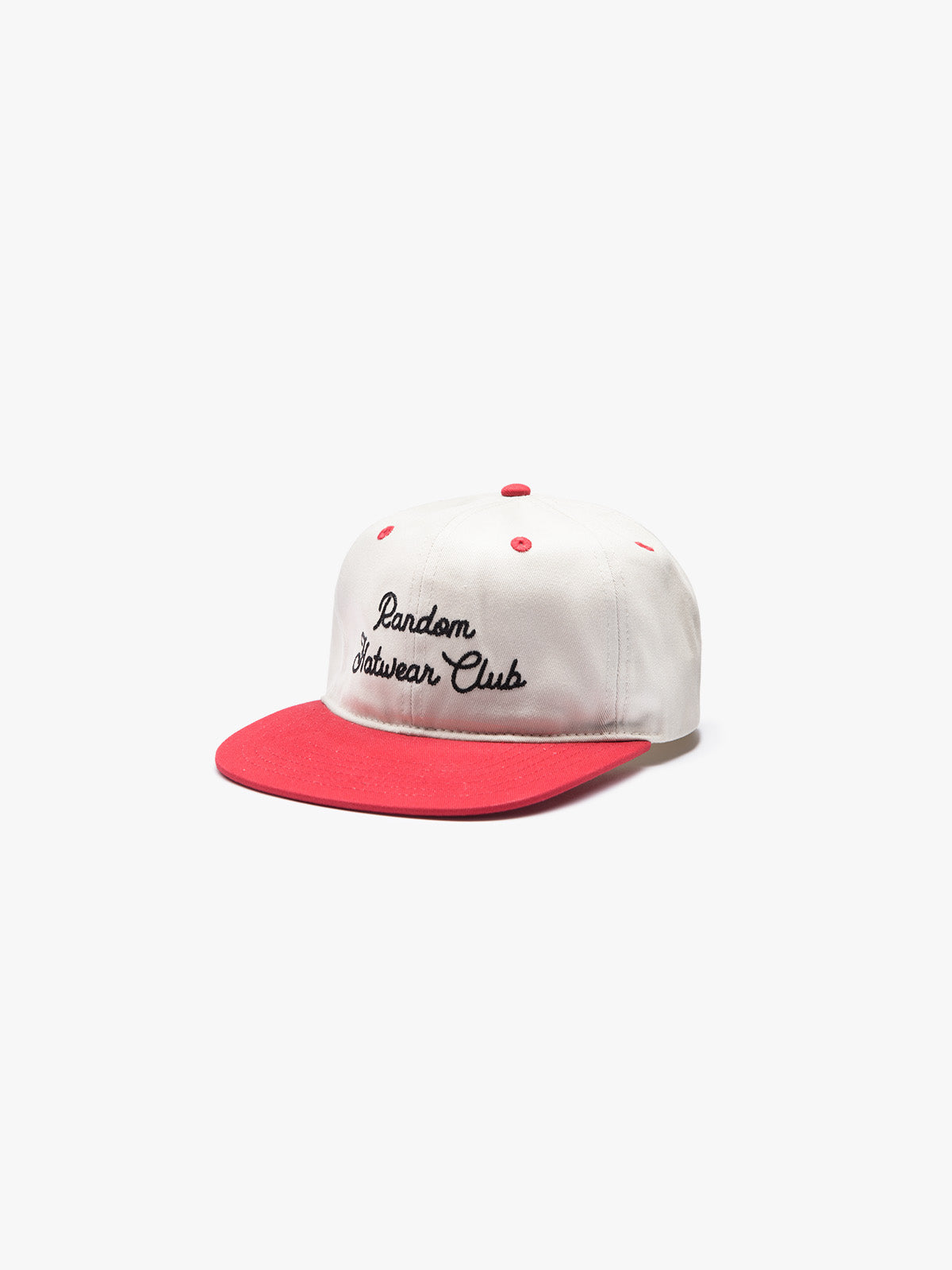 SOCIETY - 6-PANEL UNSTRUCTURED SNAPBACK - CREAM/RED