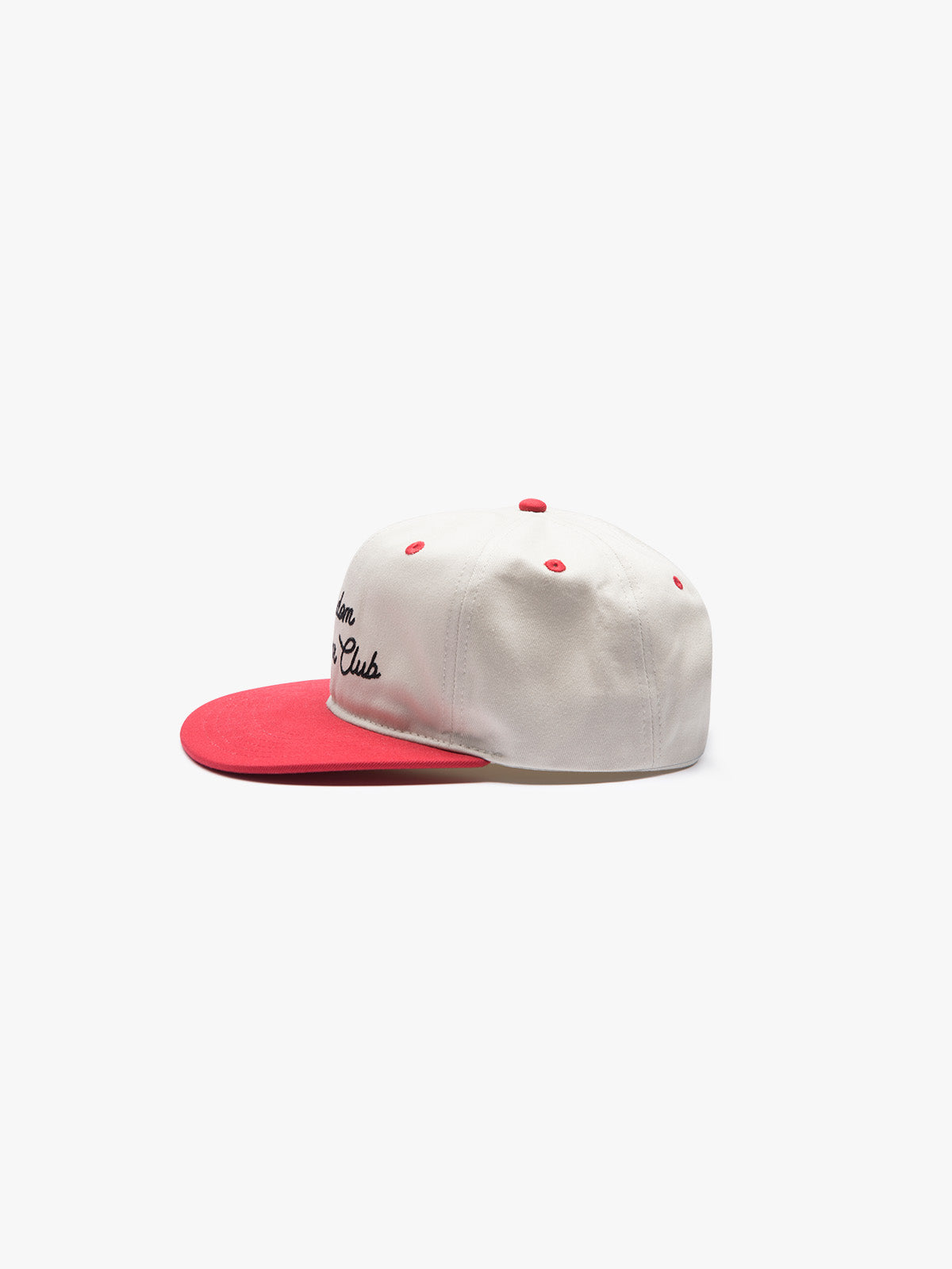 SOCIETY - 6-PANEL UNSTRUCTURED SNAPBACK - CREAM/RED
