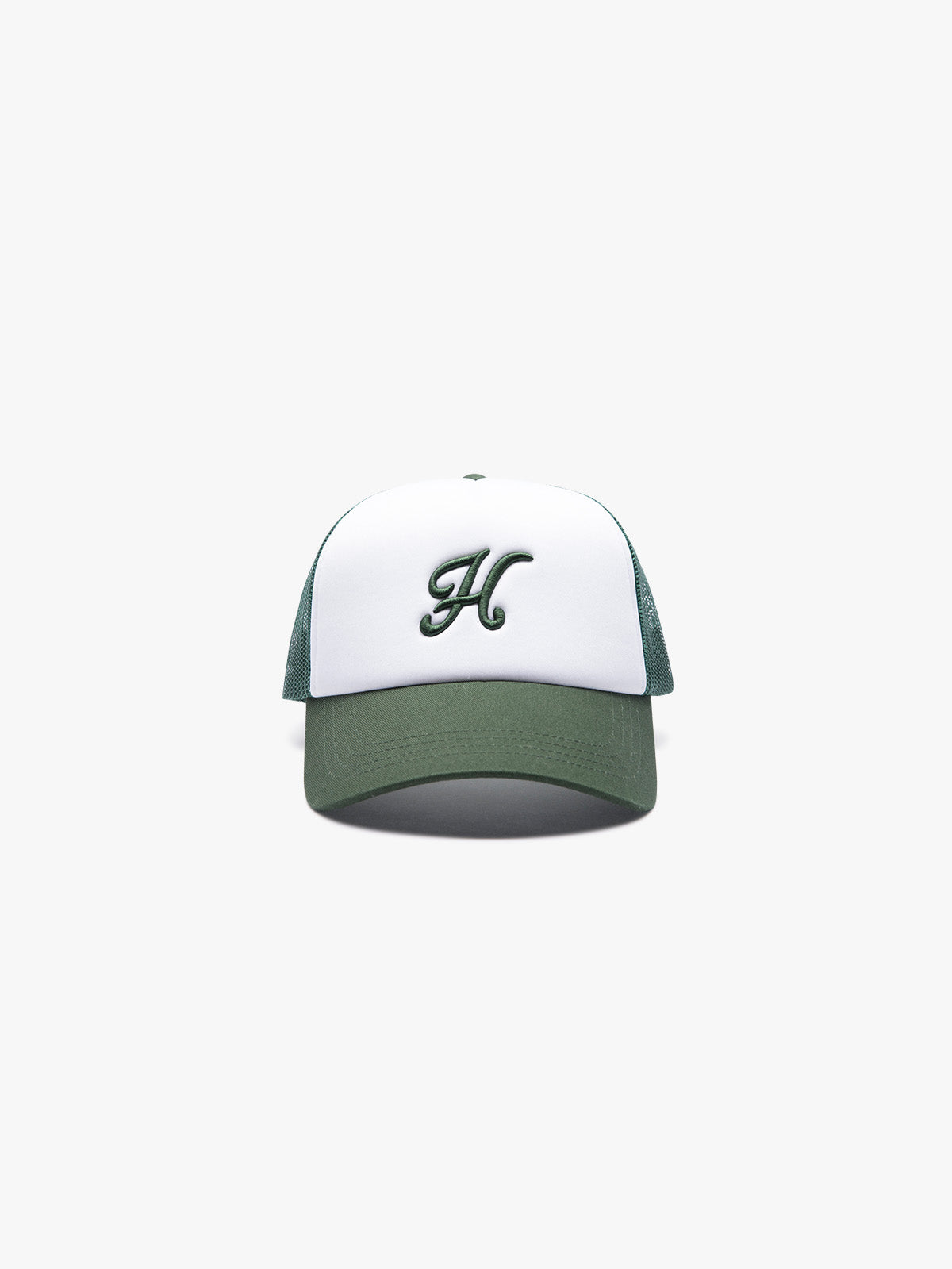 HERITAGE LOGO - TRUCKER CAP FOAM - WHITE/GREEN