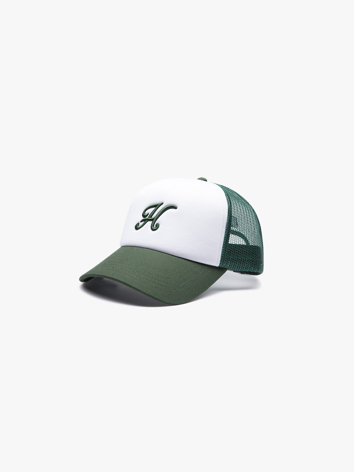 HERITAGE LOGO - TRUCKER CAP FOAM - WHITE/GREEN