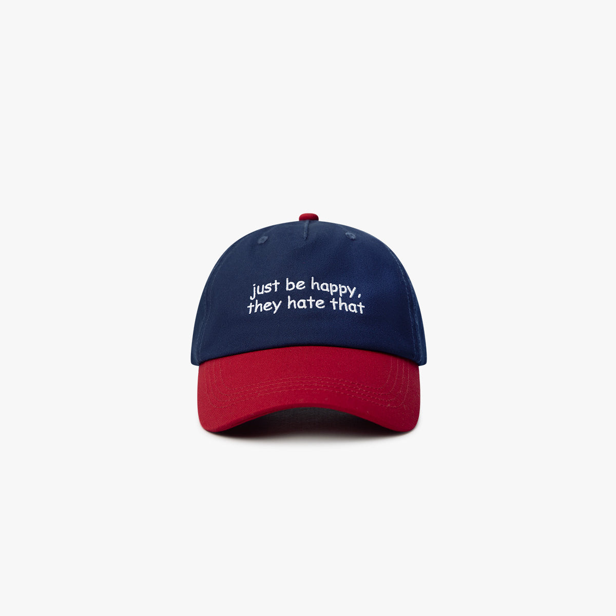 HAPPY - BASE CAP - NAVY/RED