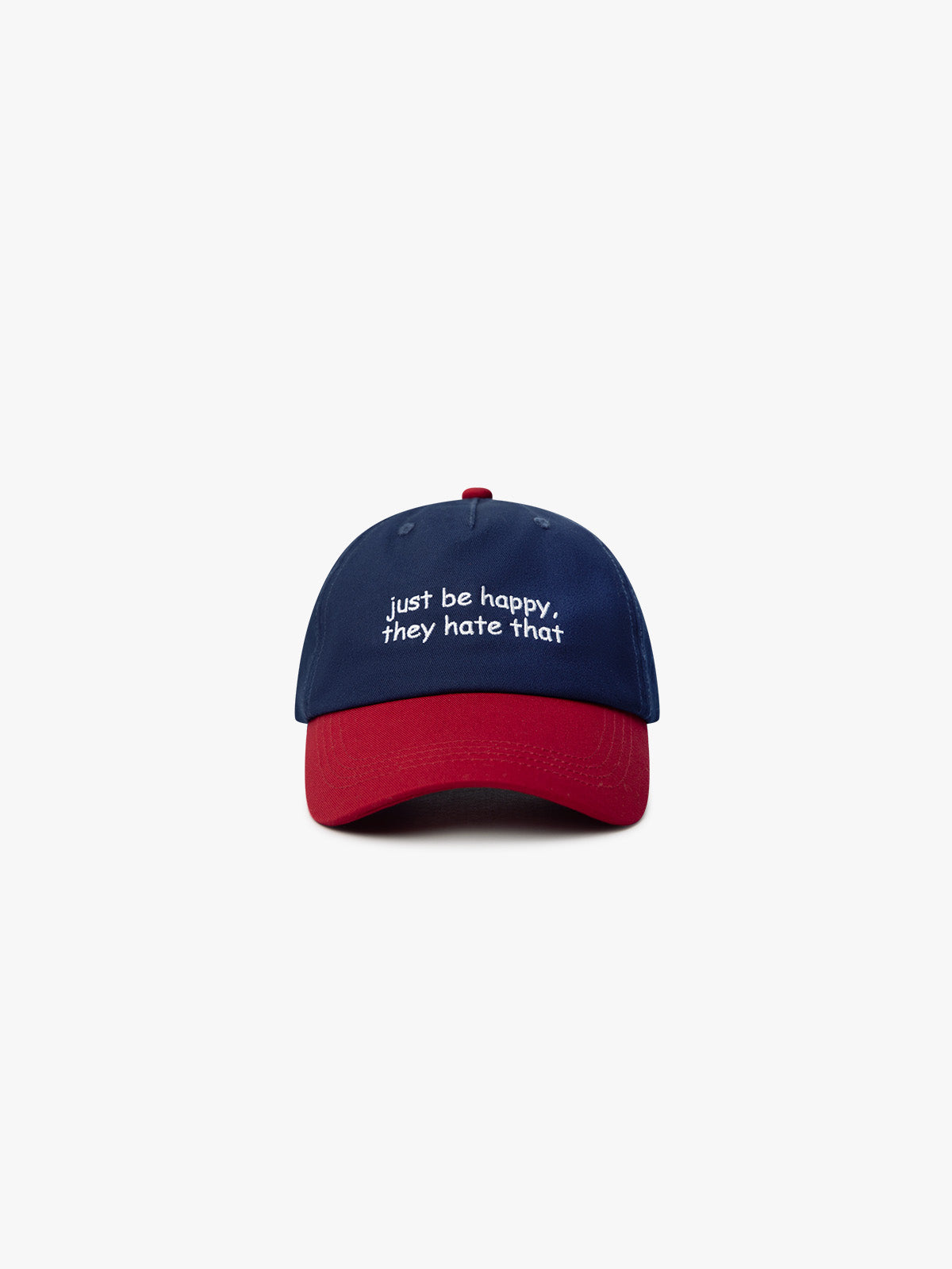 HAPPY - BASE CAP - NAVY/RED