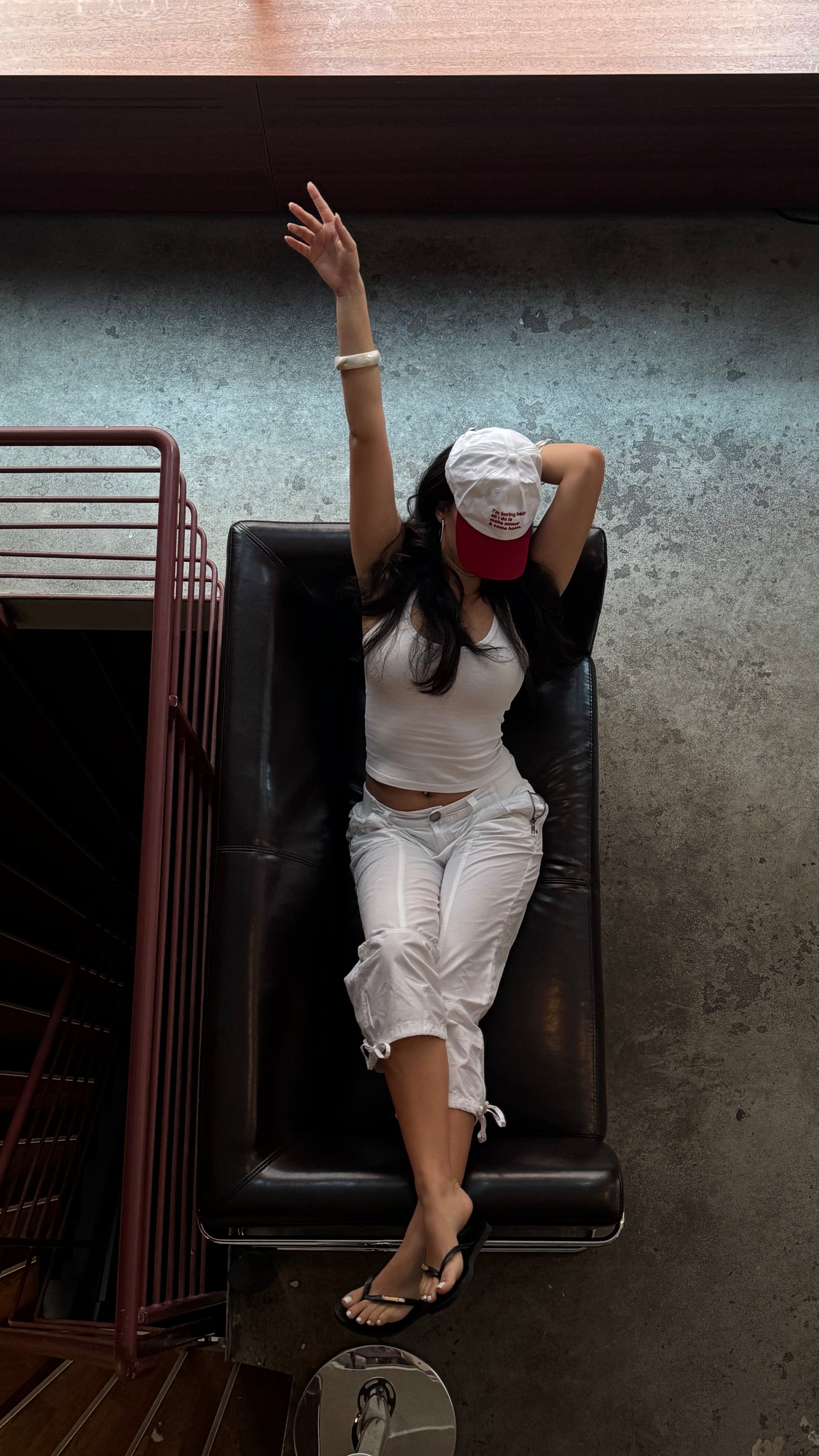 BORING - DAD CAP - WHITE/RED